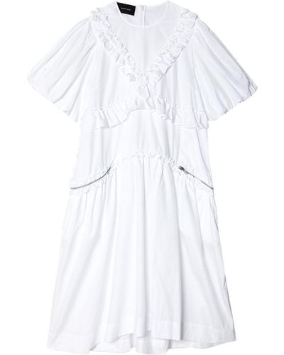 Simone Rocha Gerüschtes Kleid - Weiß