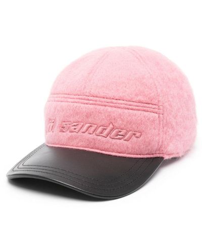 Jil Sander Logo-embroidered Brushed Baseball Cap - Pink