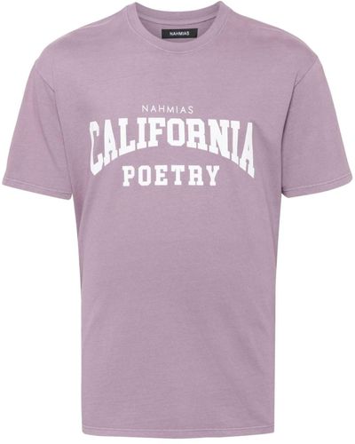 NAHMIAS T-Shirt mit Logo-Print - Pink