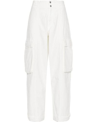 FRAME Pantalon ample à poches cargo - Blanc