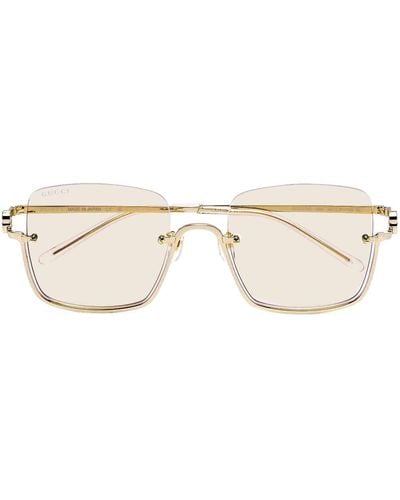 Gucci Oversized Square Frame Sunglasses - Natural