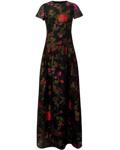 Erdem Floral-print Cotton-blend Dress - Black