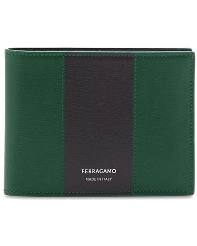 Ferragamo Zweifarbiges Portemonnaie - Grün
