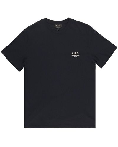 A.P.C. Camiseta Raymond con logo bordado - Negro
