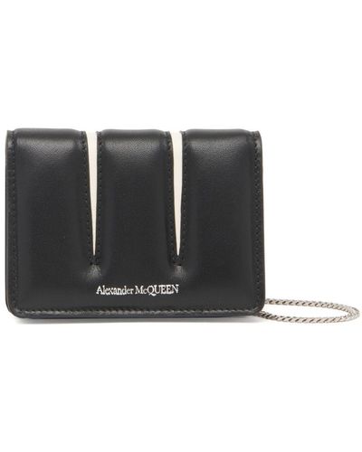 Alexander McQueen The Slash Leather Cardholder - Black