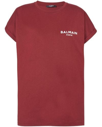 Balmain ロゴ Tシャツ - レッド