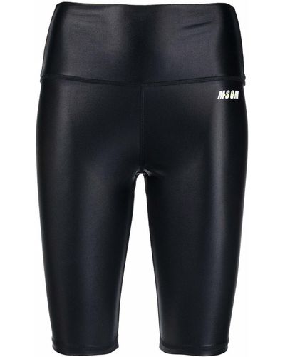 MSGM Shorts sportivi con stampa - Nero