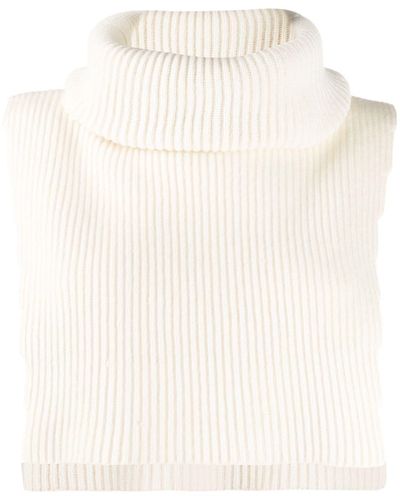 Cashmere In Love Brooke Roll-neck Knitted Layer - White