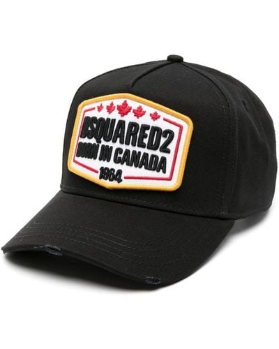 DSquared² Black Baseball Hat With D2 Patch