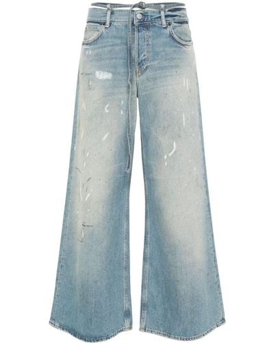 Acne Studios Weite High-Waist-Jeans - Blau