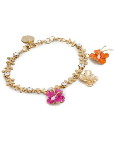 Marni Flower-motif Chain Bracelet - Pink