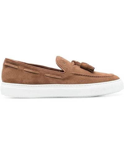 Fratelli Rossetti Tassel-detail Leather Boat Shoes - Brown