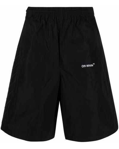 Off-White c/o Virgil Abloh Pantalones cortos de deporte con logo - Negro