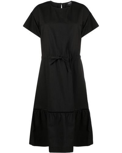 A.P.C. Ida Open-work Cotton Dress - Black