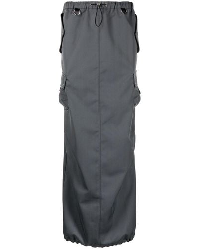 Coperni Tailored Maxi Cargo Skirt - Grey