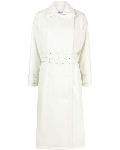 Stand Studio Emily Double-breasted Belted Trench Coat - White