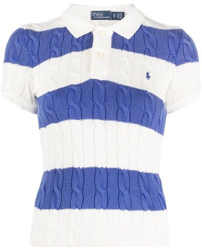 Polo Ralph Lauren Gestreept Poloshirt - Blauw