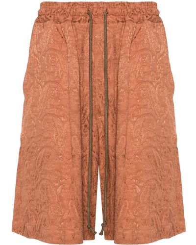 Song For The Mute Shorts mit Paisley-Jacquardmuster - Orange