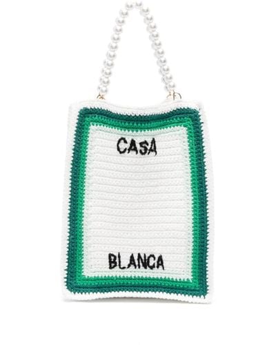 Casablancabrand Crochet-knit Tote Bag - Green