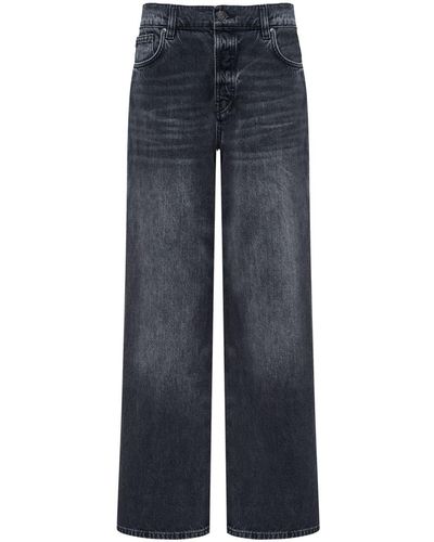 12 STOREEZ Wide-leg Organic-cotton Jeans - Blue