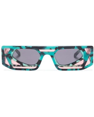 Kuboraum T9 Rectangle-frame Sunglasses - Blue