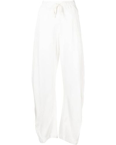 JNBY Pantalones de chándal rectos con cordones - Blanco
