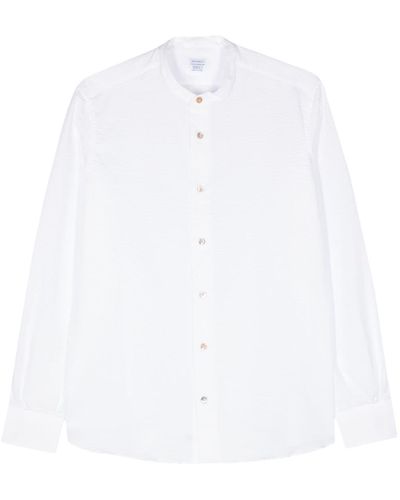 Mazzarelli Textured-finish Cotton Shirt - White