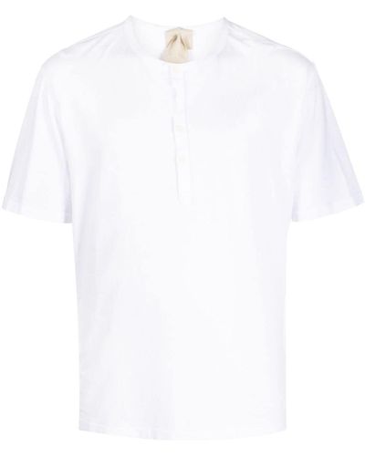 C.P. Company T-shirt en coton à col tunisien - Blanc