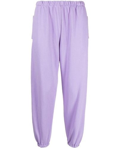 Natasha Zinko Box-shaped Pocket-detail Trousers - Purple