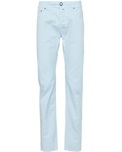 Jacob Cohen Bard Mid-rise Slim-fit Trousers - Blue