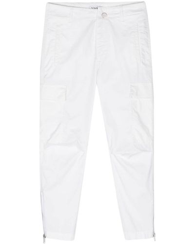 Dondup Mid-rise Tapered Cargo Trousers - White