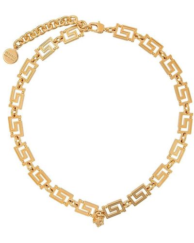 Versace Greca Chain Necklace - Metallic
