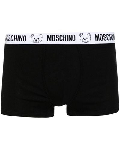 Moschino Slip en jersey à bande logo - Noir