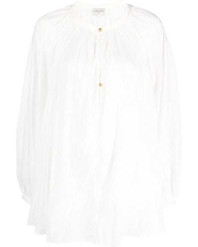 Forte Forte Cotton Silk Voile Bohemian Shirt - White