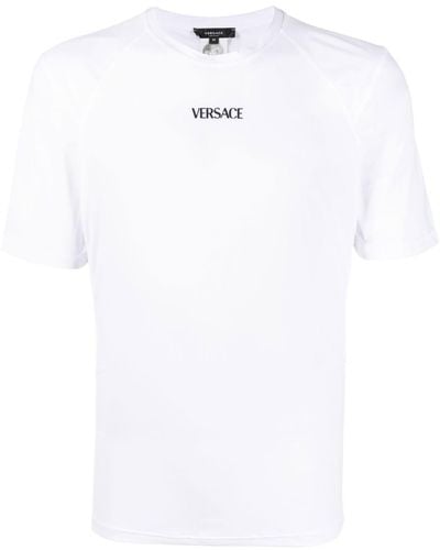 Versace T-shirt cintré à logo imprimé - Blanc