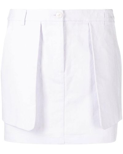 Patrizia Pepe Maxi-pocket Mini Skirt - White