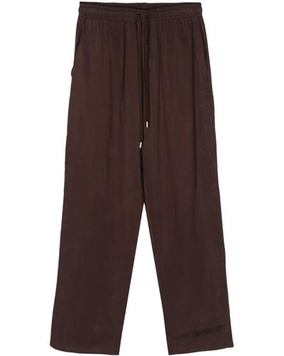 Costumein Straight-leg Satin Pyjama Trousers - Brown