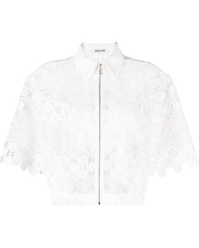 Max & Moi Tanami Floral-lace Jacket - White