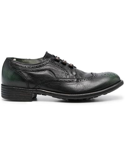 Officine Creative Calixte 035 Perforated Leather Oxfords - Black