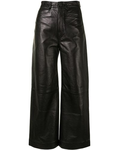 Proenza Schouler High-waist Leather Culottes - Black