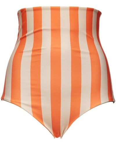 La DoubleJ Bas de bikini à taille haute - Orange