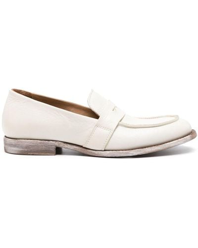 Moma Leather Penny Loafers - Natural