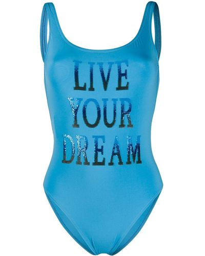 Alberta Ferretti Live Your Dreams Swimsuit - Blue