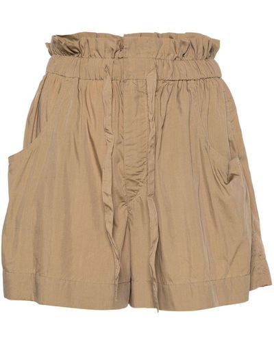 Isabel Marant Hidea Paperbag-waist Shorts - Natural