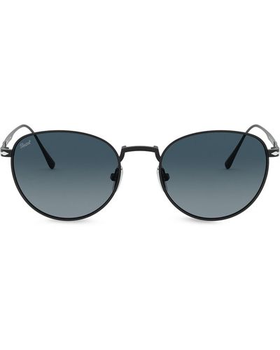 Persol Sonnenbrille mit rundem Gestell - Schwarz