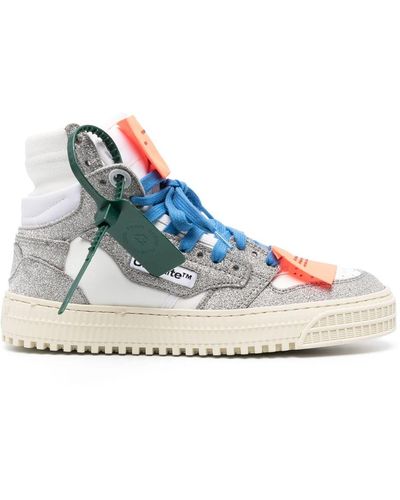 Off-White c/o Virgil Abloh 3.0 Off Court Glitter High-top Sneakers - Blue