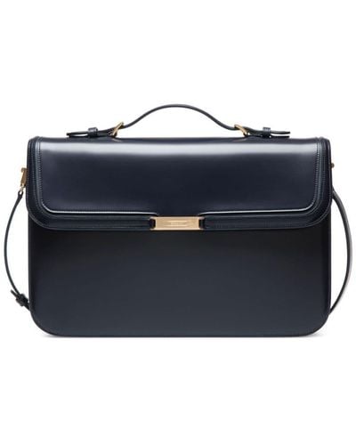 Bally Deco Leather Briefcase - Blue
