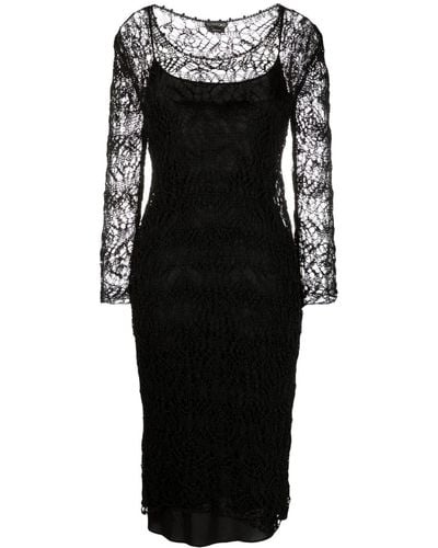 Tom Ford Kleid mit Spitzenmuster - Schwarz