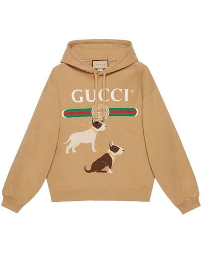 Gucci Sweater Met Logoprint - Naturel