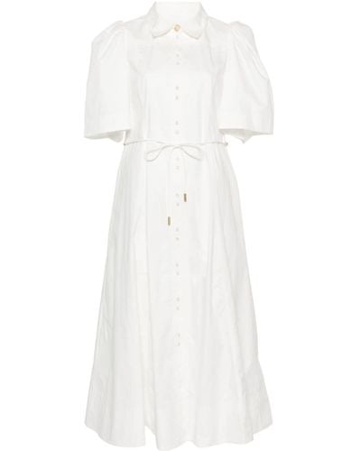 Aje. Midi-jurk Met Gestrikte Voorkant - Wit